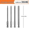 Hex Bit Set for Drills: Super Hard S2 Industrial Extended Screwdriver and Wrench Bits