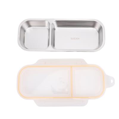 Stainless Steel Lunch Box for Adultsl Multi Compartment Meal Prep Box for Outdoor Camping and Dieting Microwave Safe