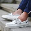 Sailing Shoes Men's Two-layer Cowhide Thin-soled Business Versatile Shoes Foreign Trade British Style Casual Driving Shoes Handmade Shoes