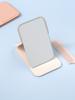 Small Ivory Portable Square Mirror with Cover Stand