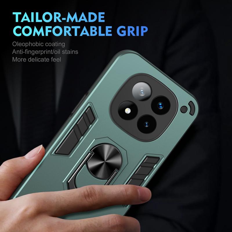 For Xiaomi Redmi Note 14 Pro Plus 5G Case Shockproof Armor Magnetic Holder Ring Case For Redmy Note 14 Pro+ Lens Protect Cover