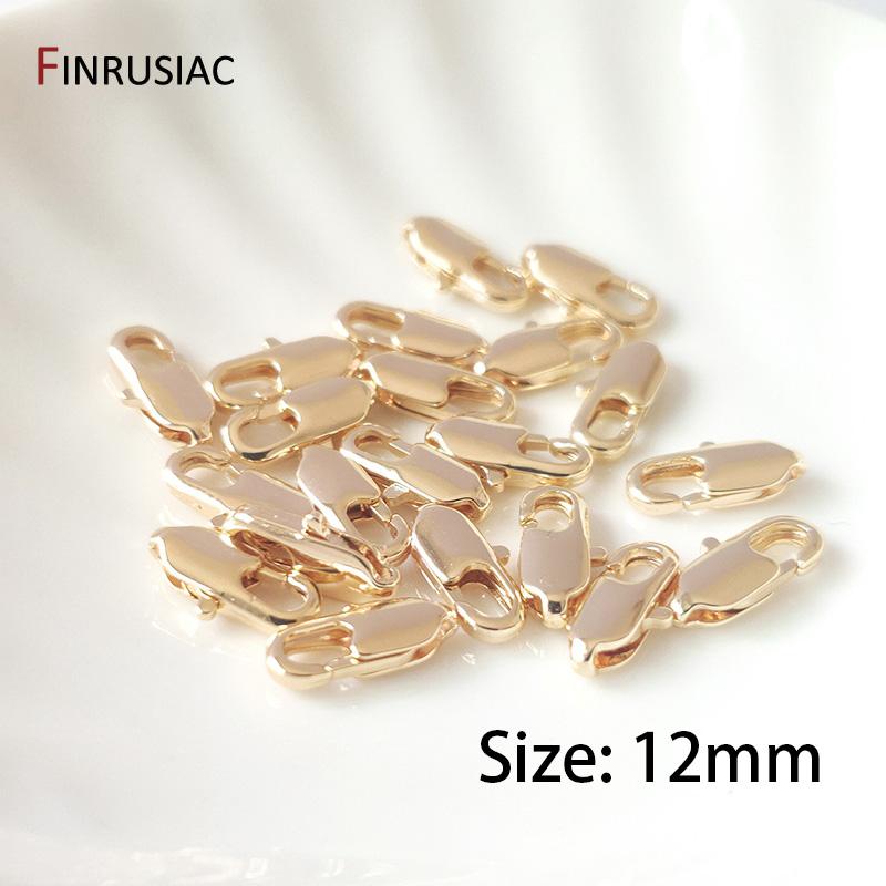 

10mm/12mm 14K Gold/Platinum Plated Lobster Clasps For Jewelry Making DIY Bracelets Necklaces Clasps Findings Craft 10 pieces