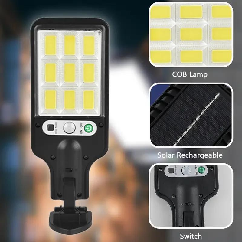 1/2 Motion Sensor Solar Rechargeable Street Lamp Outdoor Wall Lamp for Courtyard and Porch Lighting Decoration Light