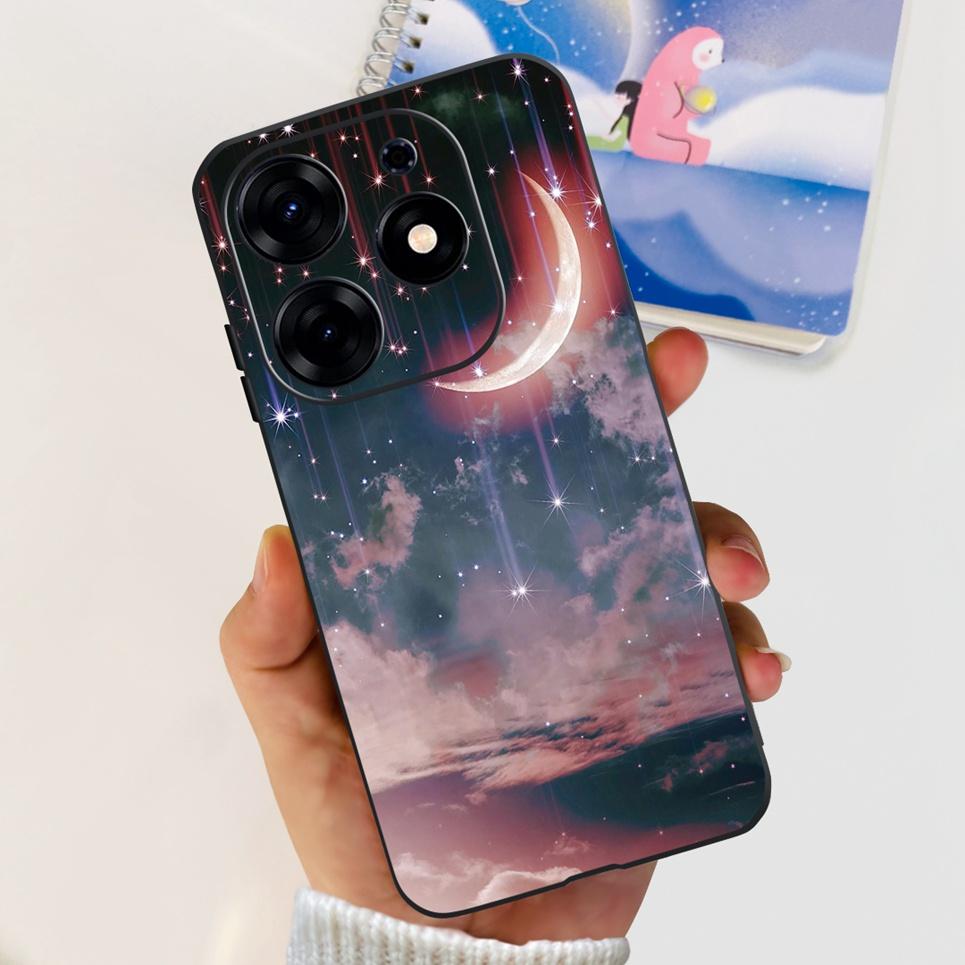 For Tecno Spark 10 Pro Spark 10C Case  Spark 9 Pro Spark 8c spark 7 Back Cover Bumper Clear Soft TPU Silicone Cute Cat Cartoon
