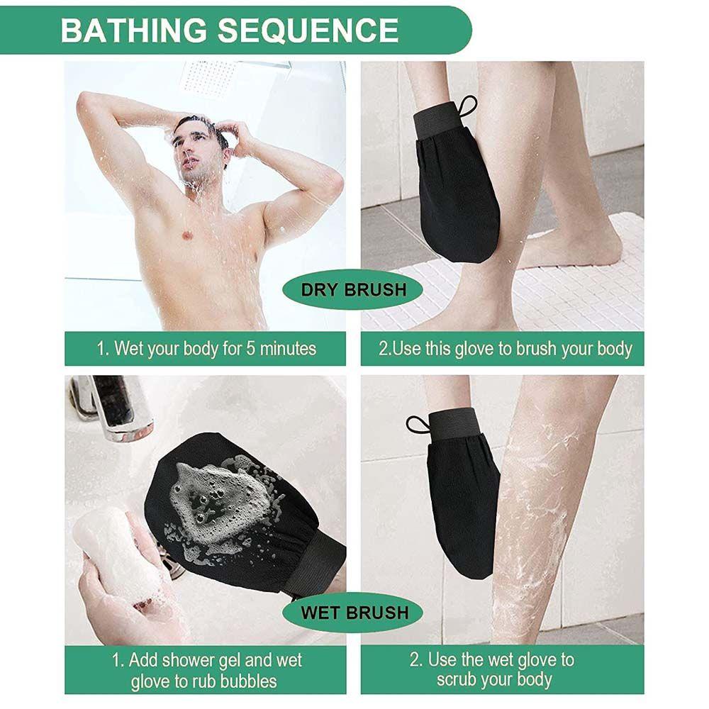 Shower Bath Coarse Grain Towel Dead Skin Remover Mitt Body Scrubber Scrub Glove Peeling Glove
