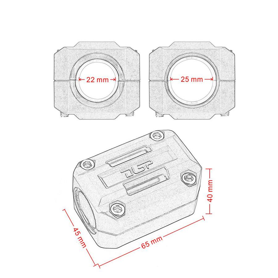 2x Universal Motorcycle Engine Frame Protector Crash Pads 22/25/28mm For Bmw R1200gs Lc