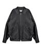 Ofe Oversized Vegan Leather Raglan Single Jacket (Black)