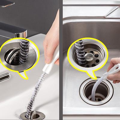 Brosse de nettoyage portable pour canalisations, 45 cm, pour évier et canalisations