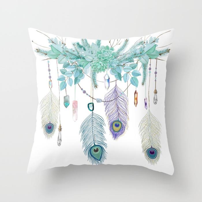 Boho Pillow Cover Dream Catcher Cushion For Home Sofa Chair Decoration Pillowcase Car Ornament