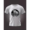 Coconut Trees By The Sea Men's Short Sleeve T-shirt Summer T-shirt Top Oversized, Cool, Casual, and Fashionable