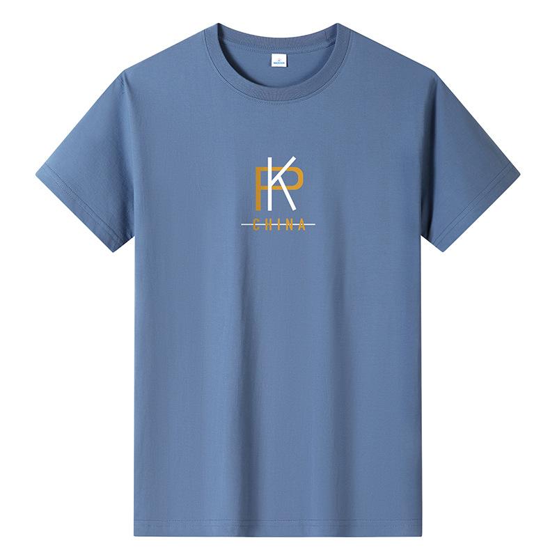 Einfaches Design Herrenmode Kurzarm-T-Shirt aus reiner Baumwolle Casual Tee M-6XL