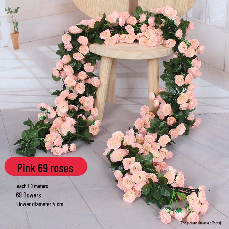 Silk Flower Vine for Air Conditioner and Heating Pipe Decoration