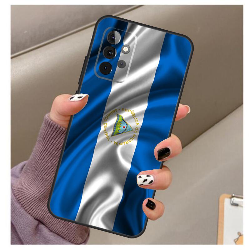 Nicaragua Flag Case For Samsung Galaxy A13 A33 A53 A73 A14 A24 A34 A54 A72 A52 A32 A22 A12 A51 A71 A15 A25