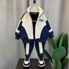Conjunto de ropa para niños Temporada de primavera y otoño Chaquetas y pantalones casuales para niños y bebés Conjunto de 2 piezas Ropa deportiva coreana