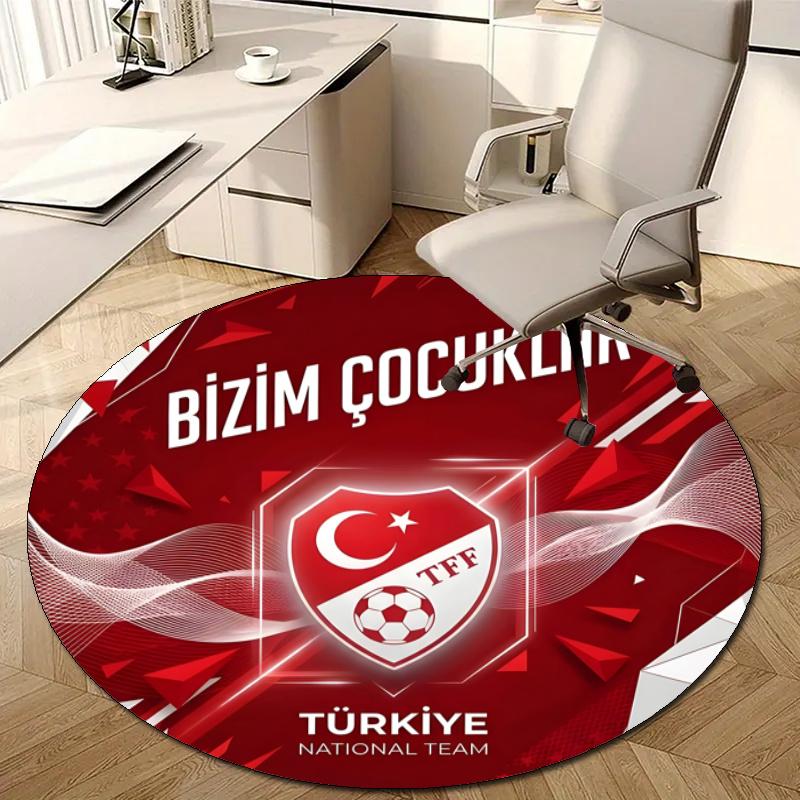 Personalized Bizim Çocuklar Türkiye Round Chair Office Rug - Perfect for Mat, Office Chair & More - Ideal Gift for Birthdays and Holidays
