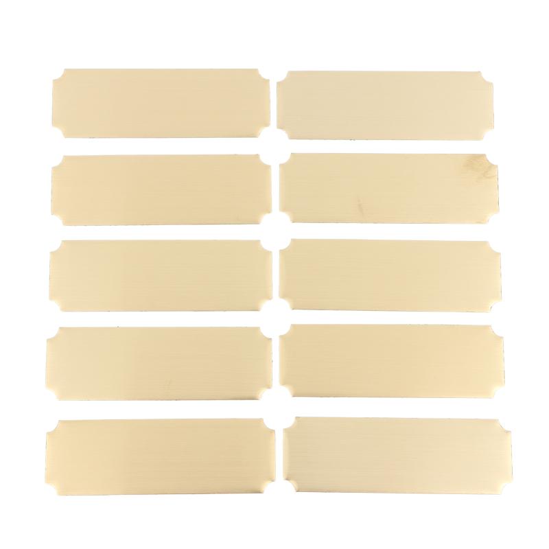 10Pcs High-Quality Laser-Engraved Blank Labels, Desk Nameplates, Metal Strips With Adhesive Backing, For Diy Use