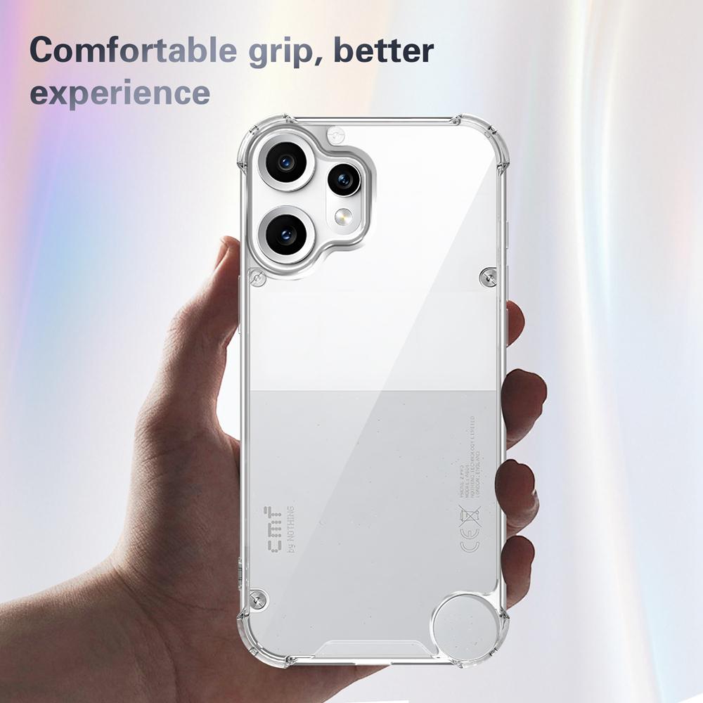 KEYSION Four-Corners Shockproof Transparent Case for Nothing CMF Phone 2 Pro 1 TPU+PC Clear Phone Cover for CMF Phone 1 2 Pro