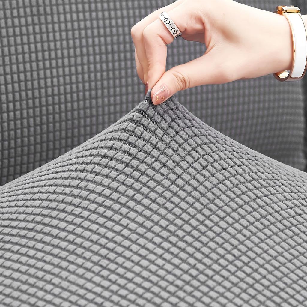 Plush Plush-touch Sectional Corner Sofa Cushion Cover Couch Seat Backrest Mattress Protector Case Elastic Slipcover For Chaise Longue