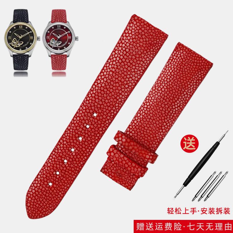 

Pearl Fish Skin Watch Strap For Huawei TISSOT Omega Mido Tudor Men s And Women s Manta Ray leather Watchband bracelet 20mm 22mm 20mm