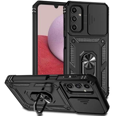 Armor Shockproof Magnetic Ring Stand Holder Case For Samsung Galaxy S24 S23 Ultra S23 S24 Plus S23 FE Camera Slide Lens Cover
