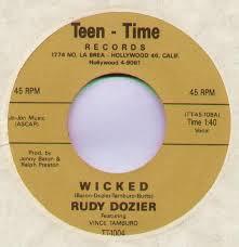 

7inch Record RUDY DOZIER - Wicked TT1004 Teen-Time Recor US Rock Used