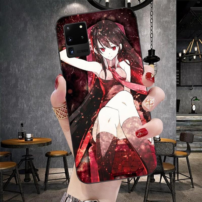 Akame Ga Kill Esdeath Phone Case For Samsung Galaxy S6 S7 S8 S9 S10 S21 S22 Plus Ultra Soft Black Phone Cover