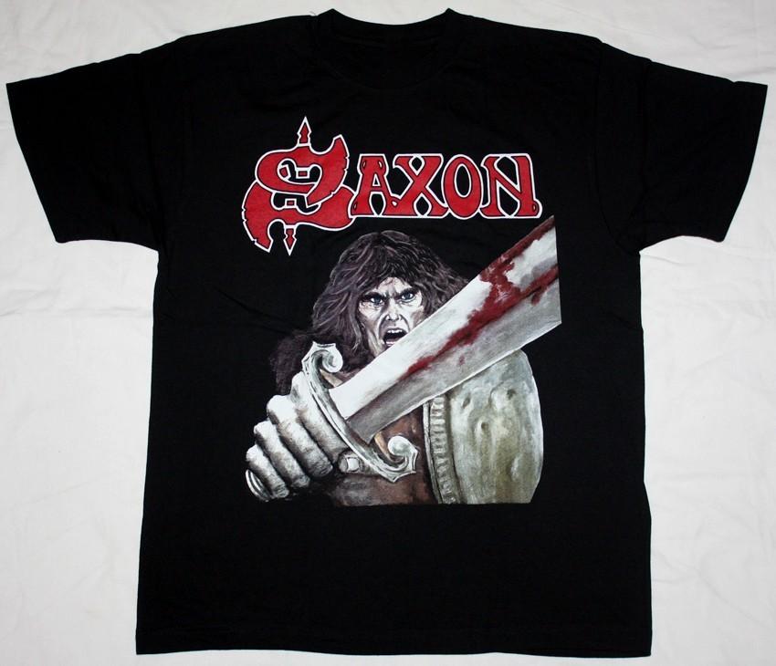 Vintage Saxon First Album T-shirt Size S to 5XL NZ096 FREE SHIPPING Unisex T-Shirt XXXXL