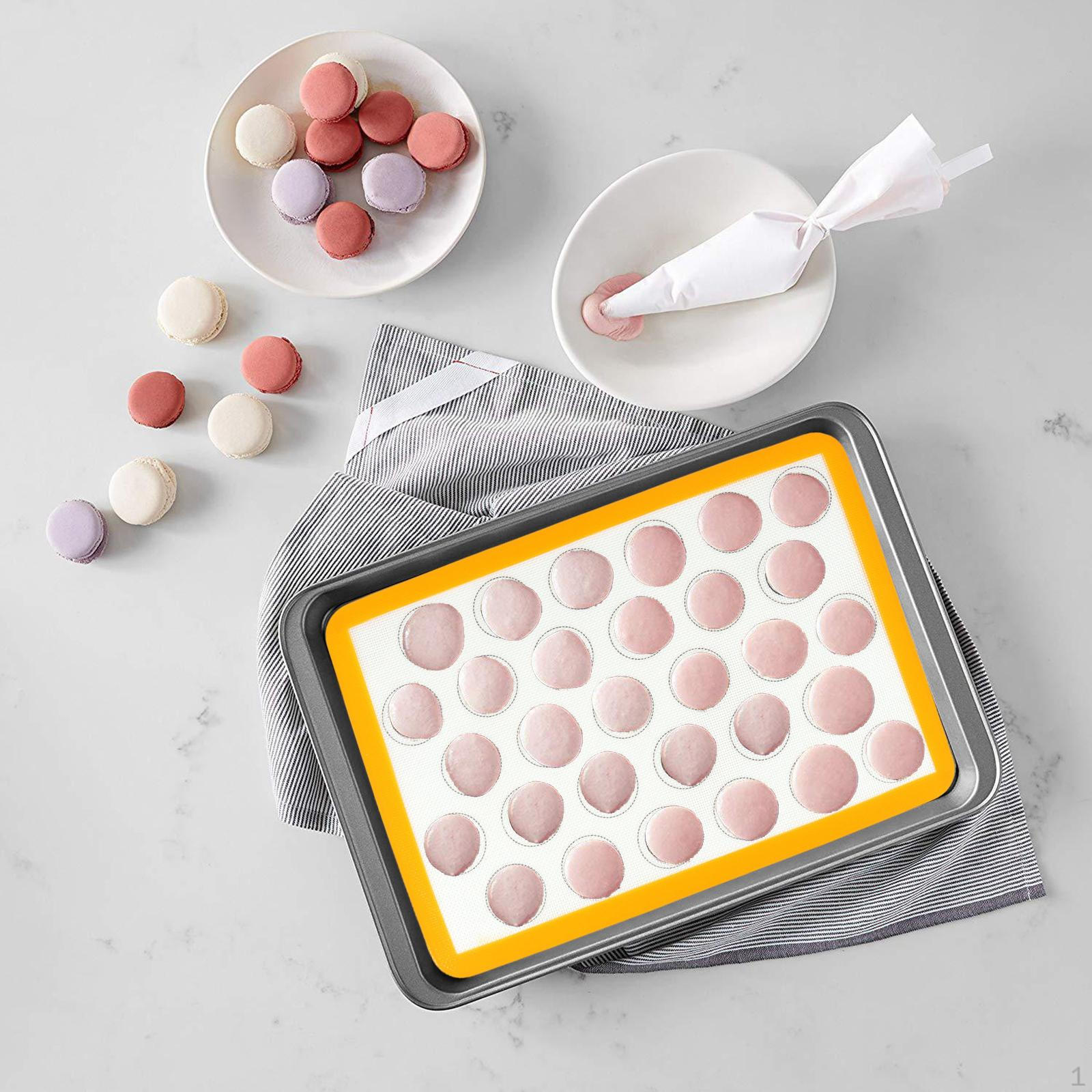 

Silicone Baking Mat Liners Bread Making Counter Heat Resistance 446 Perforated Oven Liner Sheet жовтий