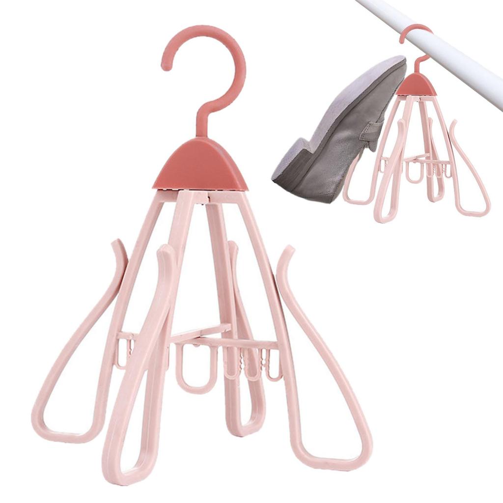 Shoe Organizer Bedroom Foldable Easy to Store Versatile Home Decor Storage Home Multifunctional 360° Rotatable Shoe Drying Rack