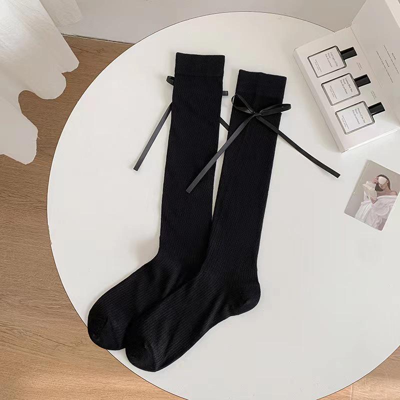Women's Ribbon Bowknot Ballet-Style Over-the-Knee Lolita Socks