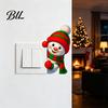 Christmas Switch Decals Snowman Sticker, Removable Decorative PVC Decal, Cartoon Wall Art for Holiday Bedroom Atmosphere Enhancement Stickers