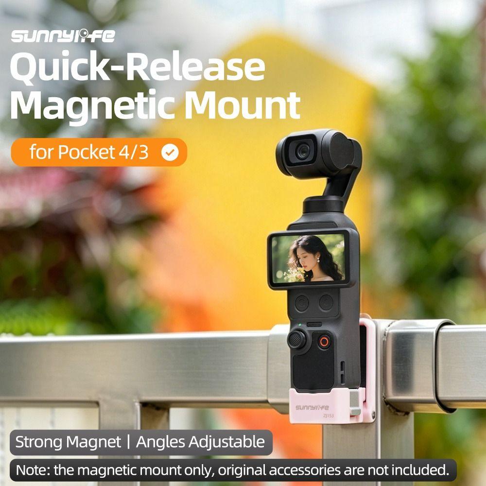 DJI Osmo Pocket 4 3 Kamera Aksesuarları için Hızlı Çıkarılan Manyetik Klips Montaj Standı Braketi