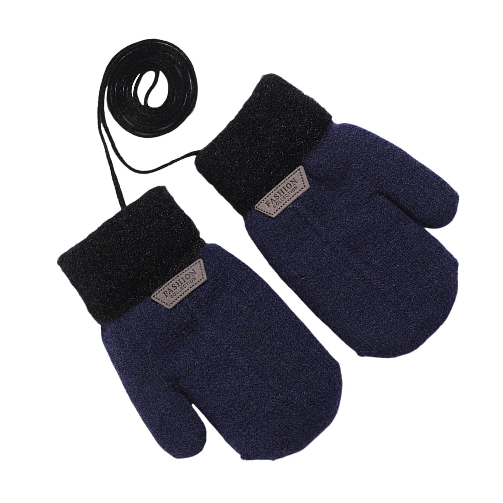 

Umeloeo Knitted Cute and Thick Mittens with Drawstring for Winter Warmth and Windproof Perfect for Playing in the and Commuting to Elementary Boys and