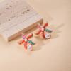 Summer Vacation Style Colored Starfish Pearl Stud Earrings Women'S Seaside Sweet And Advanced Sense Niche Temperament Earrings