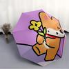 1pc Flower Cartoon Adventure Auto Open/close, 8-Rib Iron Frame, Compact Folding Cute Umbrella All-Season Portable Umbrella for Travel0104008