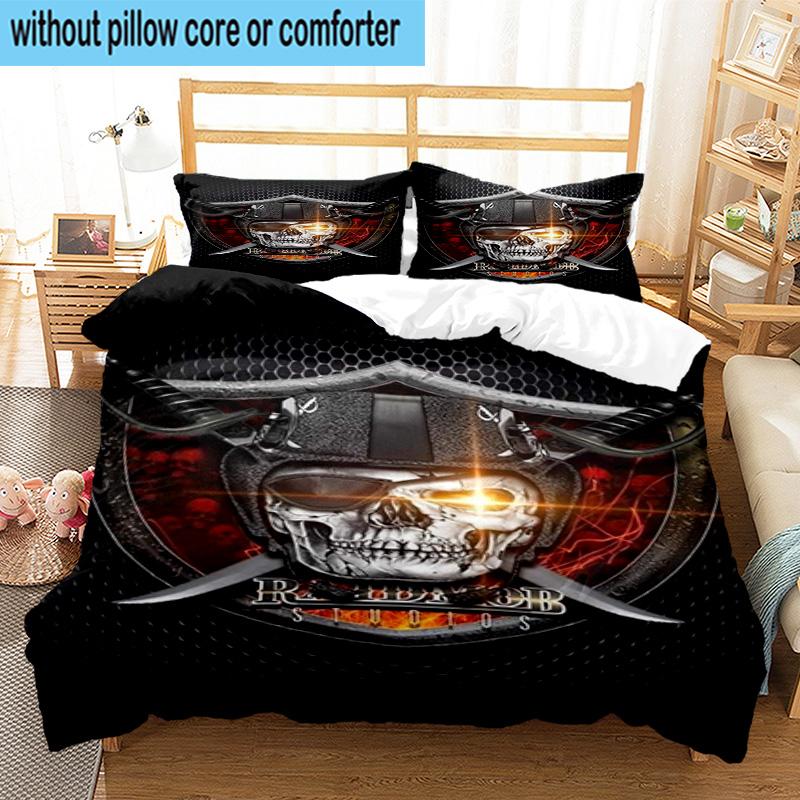 3PCS Rai-ders Football Legacy 3pcs Bedding,Including 3PCS Duvet Cover And 2pcs Pillowcases Perfect for Christmas,Ideal for Bedroom, Dormitory