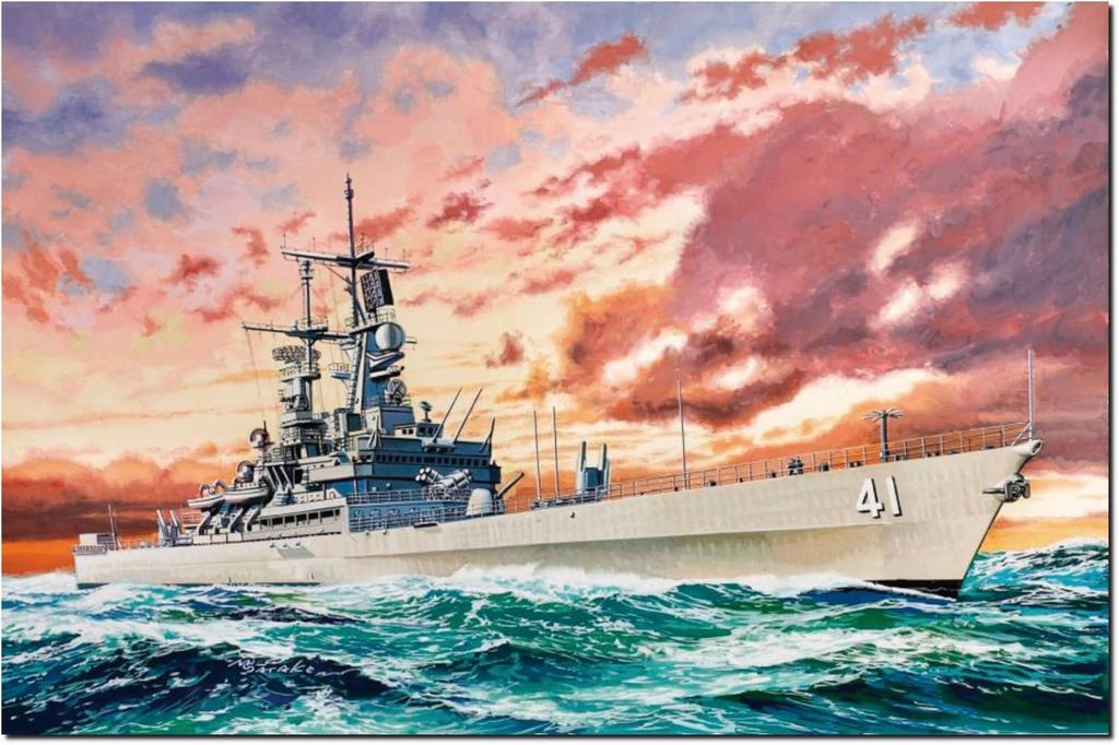 Platz Dragon 1/700 Scale U.S. Nuclear-Powered Missile Cruiser U.S.S. Arkansas CGN-41 Plastic Model Kit DR7124 (Ship)