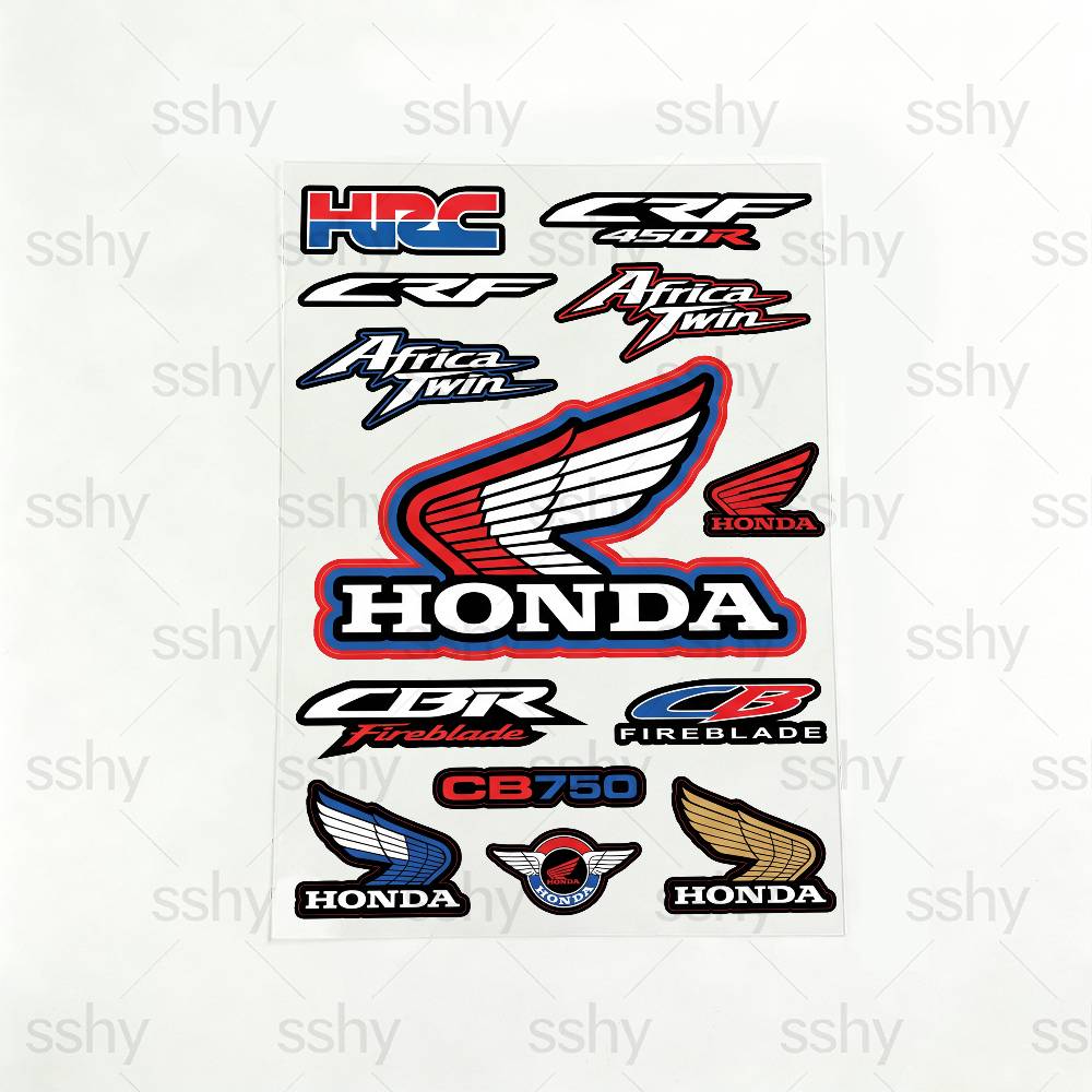 AAAHM1 FOR HONDA RACING Long Lasting Waterproof Reflective Sticker Scratch Conceal Fit Motorcycle Car Helmet Fridge Water Cup Decals