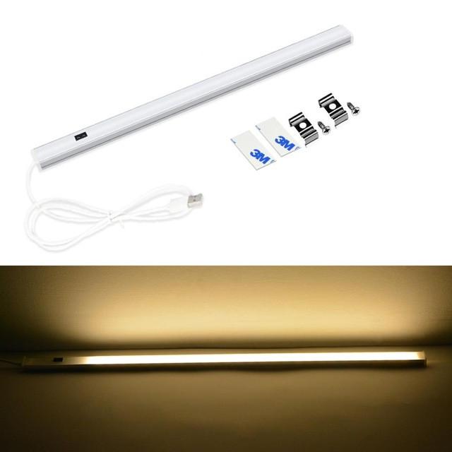 

Светодиодный светильник для шкафа с инфракрасным датчиком движения, датчиком движения, ночником с разъемом USB, 30/40/50 см, для кухни, спальни, шкафа, прикроватной лампы 30cm теплый белый