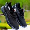 Men'S Breathable Knit Running Sneakers - Comfortable Slip-On Sneakers with Rubber Sole for Hiking, Casual & Outdoor Wear