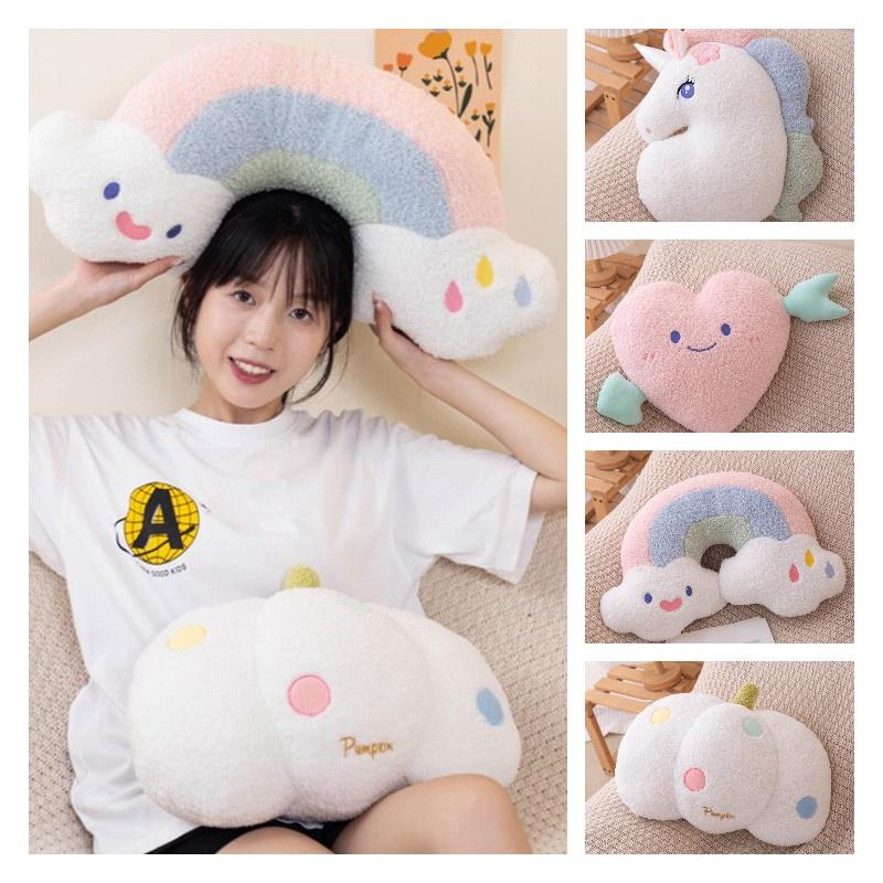 Cute Cloud Shaped Plush Sofa Pillow For Sweet Home Decor Lovely Bedroom And Living Room Backrest Cushion
