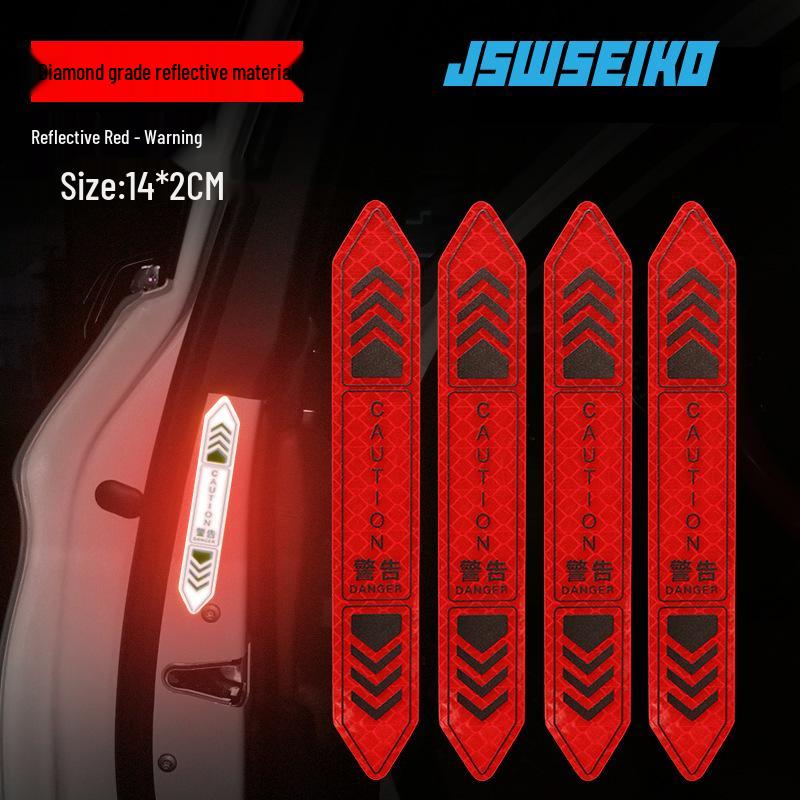 Светоотражающая наклейка-предупреждение о безопасности на дверь автомобиля - Наклейка-полоска для защиты от царапин