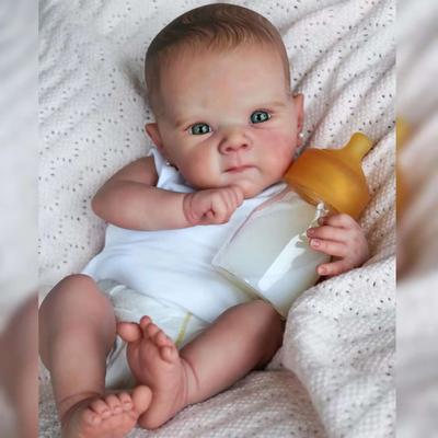 45CM Newborn Baby Reborn Bettie Lifelike Soft Touch Cuddly Baby Multiple Layers Painting 3D Skin with Visible Veins