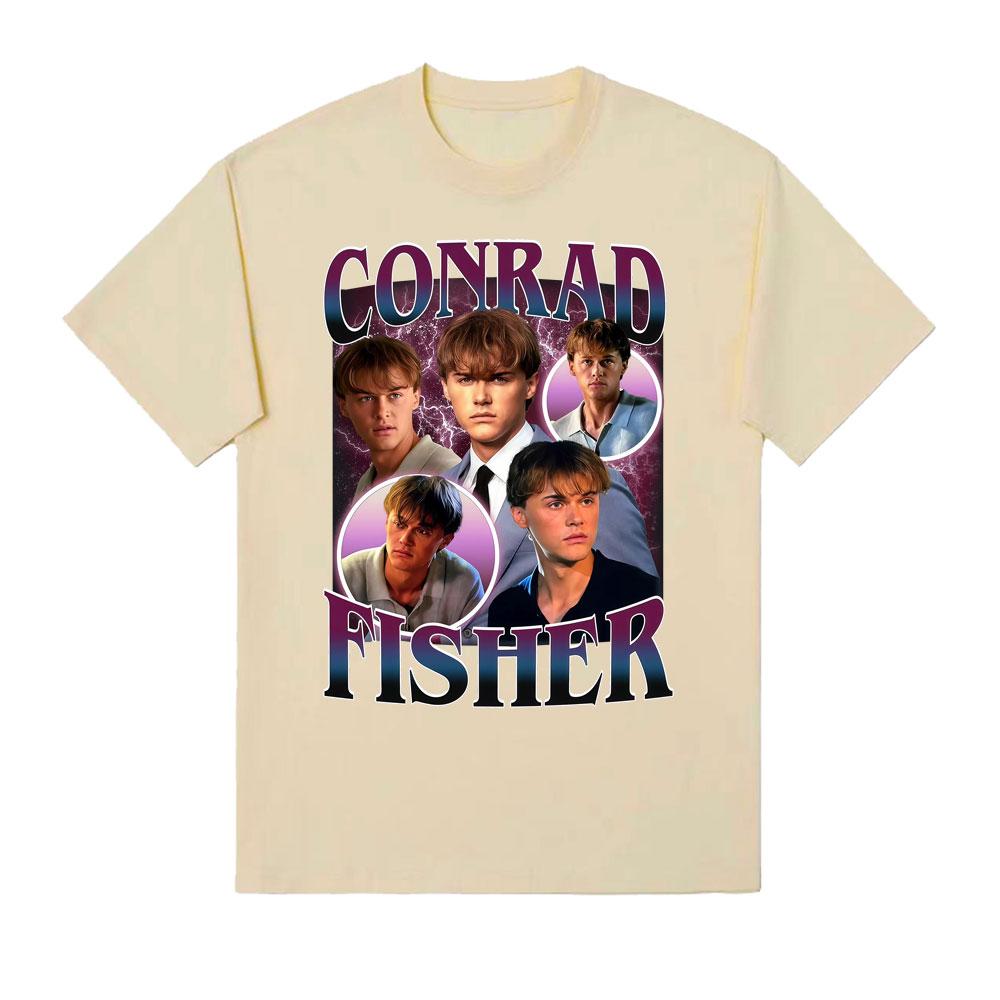 Team Conrad Conrad Fisher Cousins Beach Maglietta Vintage Uomo Donna Moda High Street T-shirt Poliestere Casual Manica Corta T-shirt