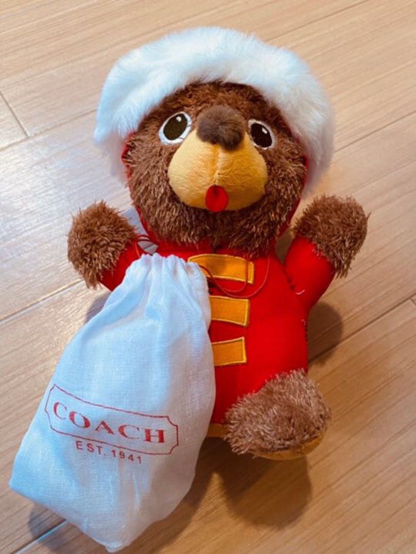 

[USED] Coach Teddy Bear & Handkerchief Santa