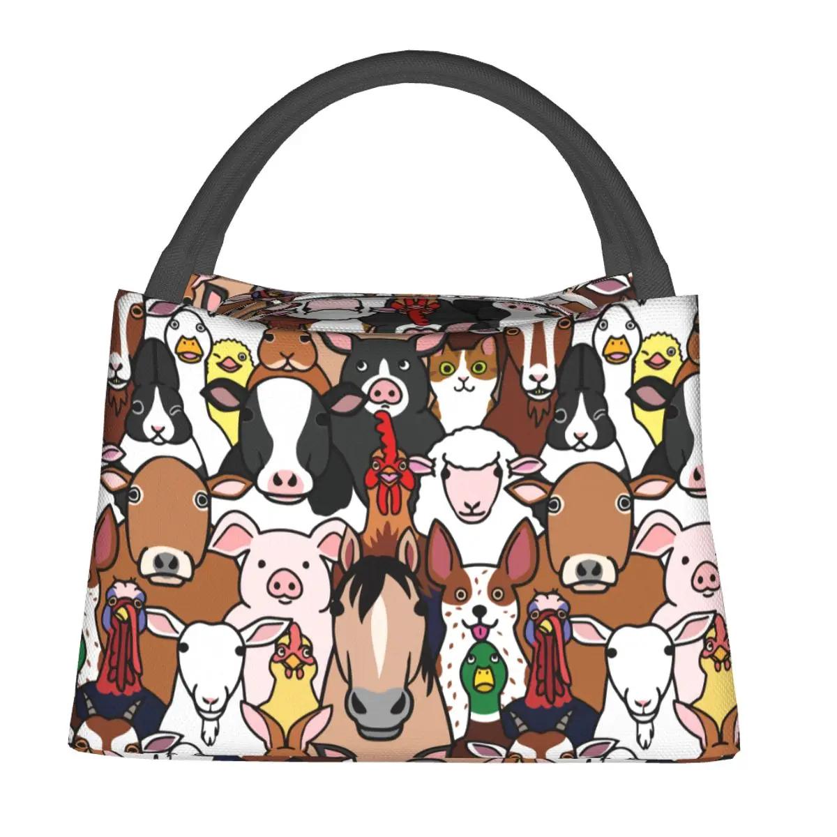 

Домашние животные Фермерский дом Животное Сумка для ланча Водонепроницаемые Изолированные Холщовые Сумки-холодильники Термическая Сумка для еды Пикник Ланч-бокс для женщин 28x17x16CM чёрный