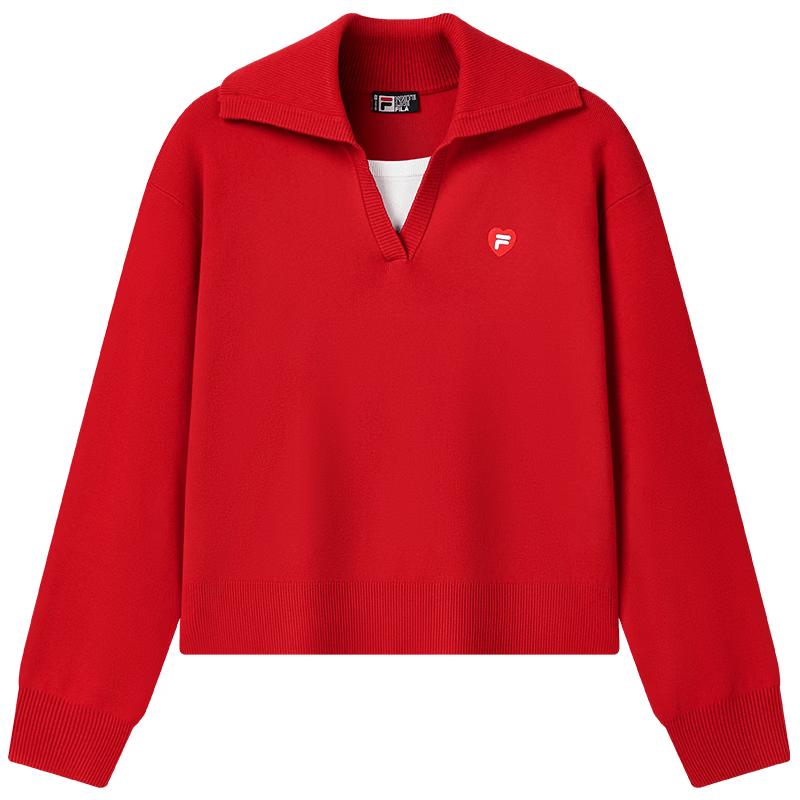 FILA Women s Blush Knit Fake Two-Piece Top L