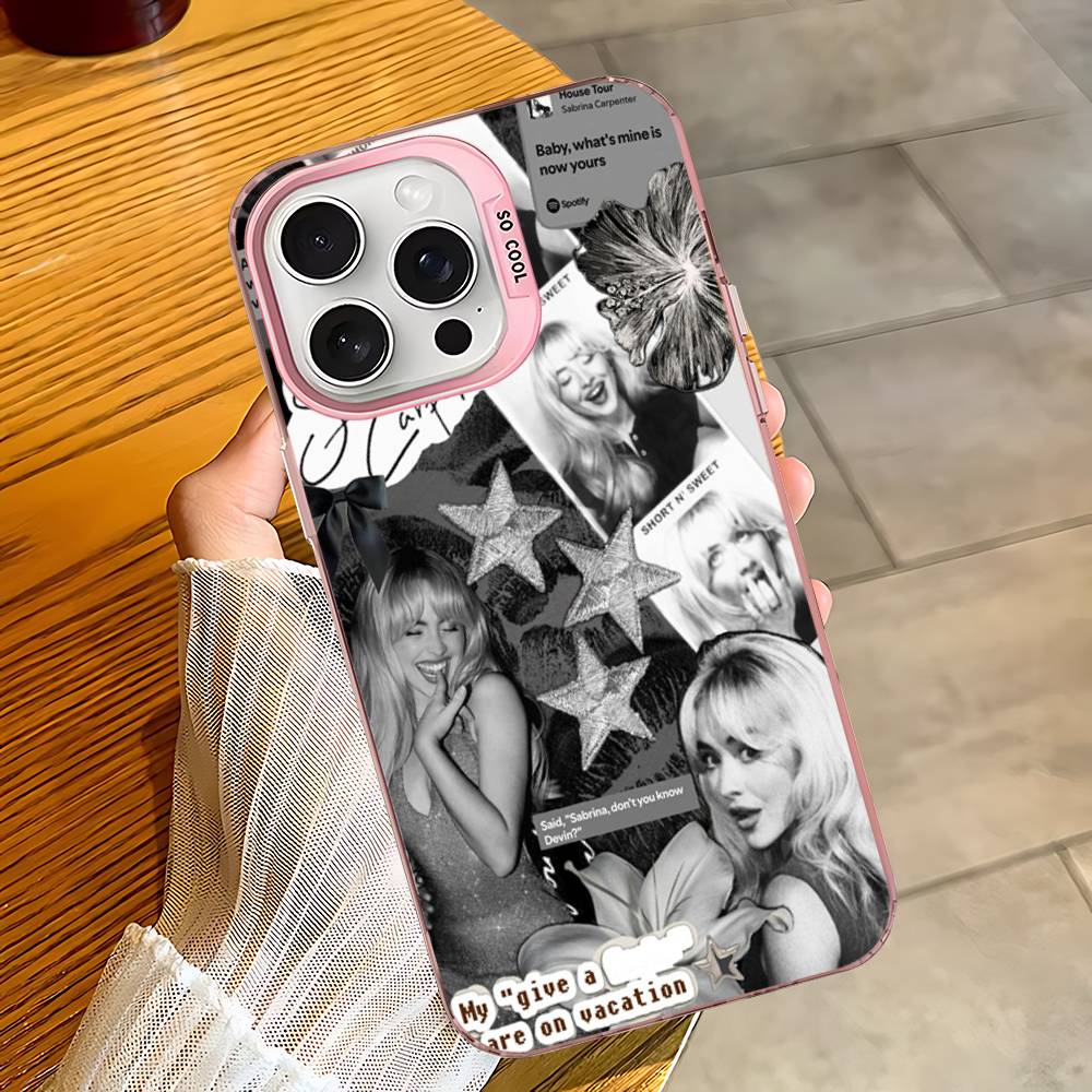 

Singer S-Sabrina C-Carpenter Phone Case For iPhone 17 16 15 14 13 12 11 Pro Max Color Black Matte Cover iPhone 13 pro
