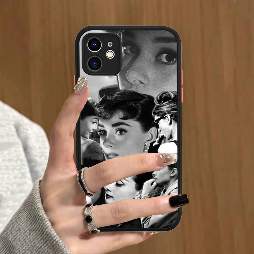 

Actress A-Audrey H-Hepburn Phone Case For IPhone 16e 16 15 14 13 12 11 Pro Max X XS Max Plus Matte Clear iphone 12