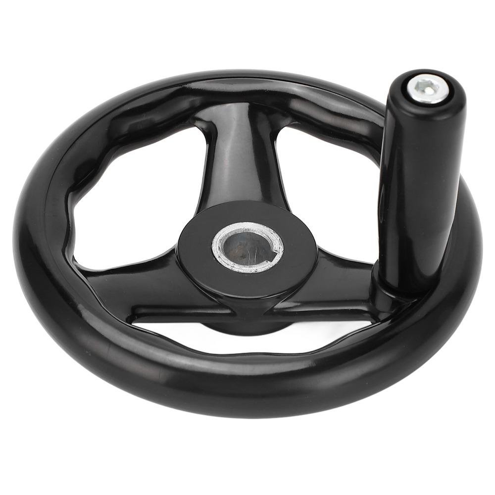 16mm Hole Diameter Lathe Hand Wheel 0.63 x 6.3in Hand Wheel Durable Universal Handwheel  Grinders